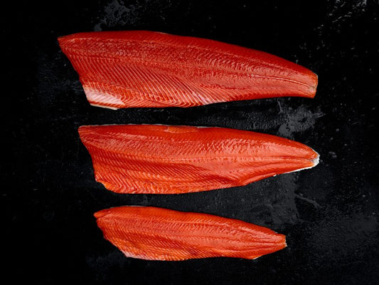 2A. PRE-ORDER: 12 pounds sockeye fillets (pin-bones in) belly section included $20/lb. - PICK UP ONLY