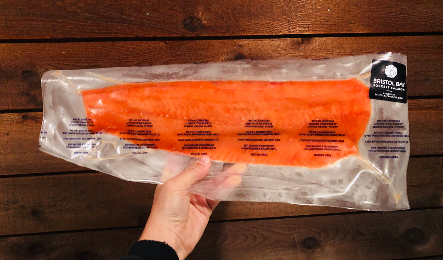 3. 25 lbs frozen wild sockeye salmon fillets - $26/lb - 76 servings  *FREE SHIPPING* DOORSTEP DELIVERY!