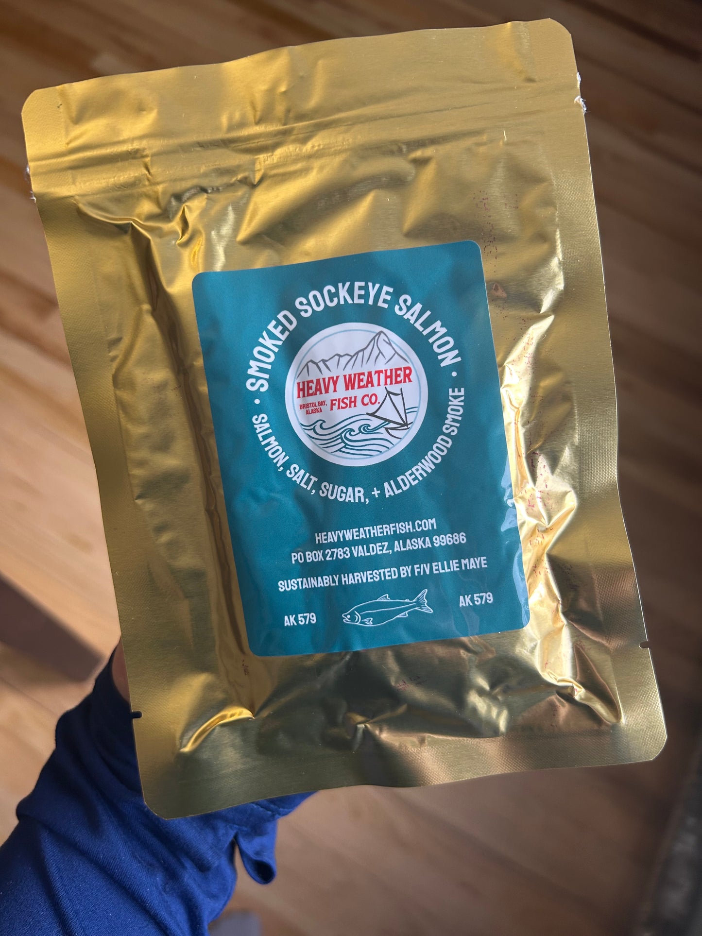 2C. Smoked Sockeye Salmon 4 oz. (shelf stable) 3-pack: $54- PICK UP ONLY