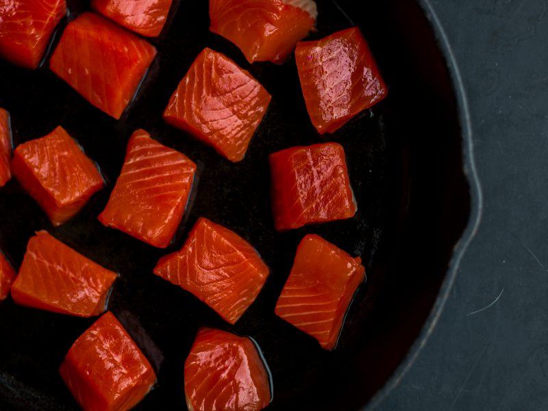 Smoked sockeye salmon jar