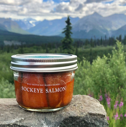 4. Smoked sockeye salmon jar